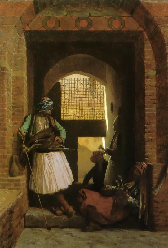 Jean Leon Gerome Arnauts of Cairo at the Gate of Bab-el-Nasr France oil painting art